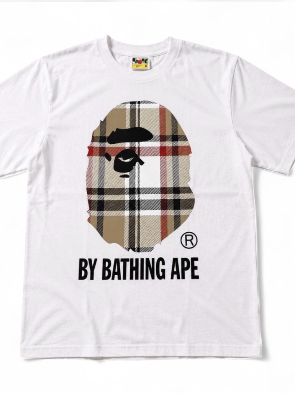 A Bathing Ape Burberry Checkered White Tee Shirt